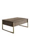 Hanah Home Luxe - Conjunto de muebles de salón Nogal y Dorado